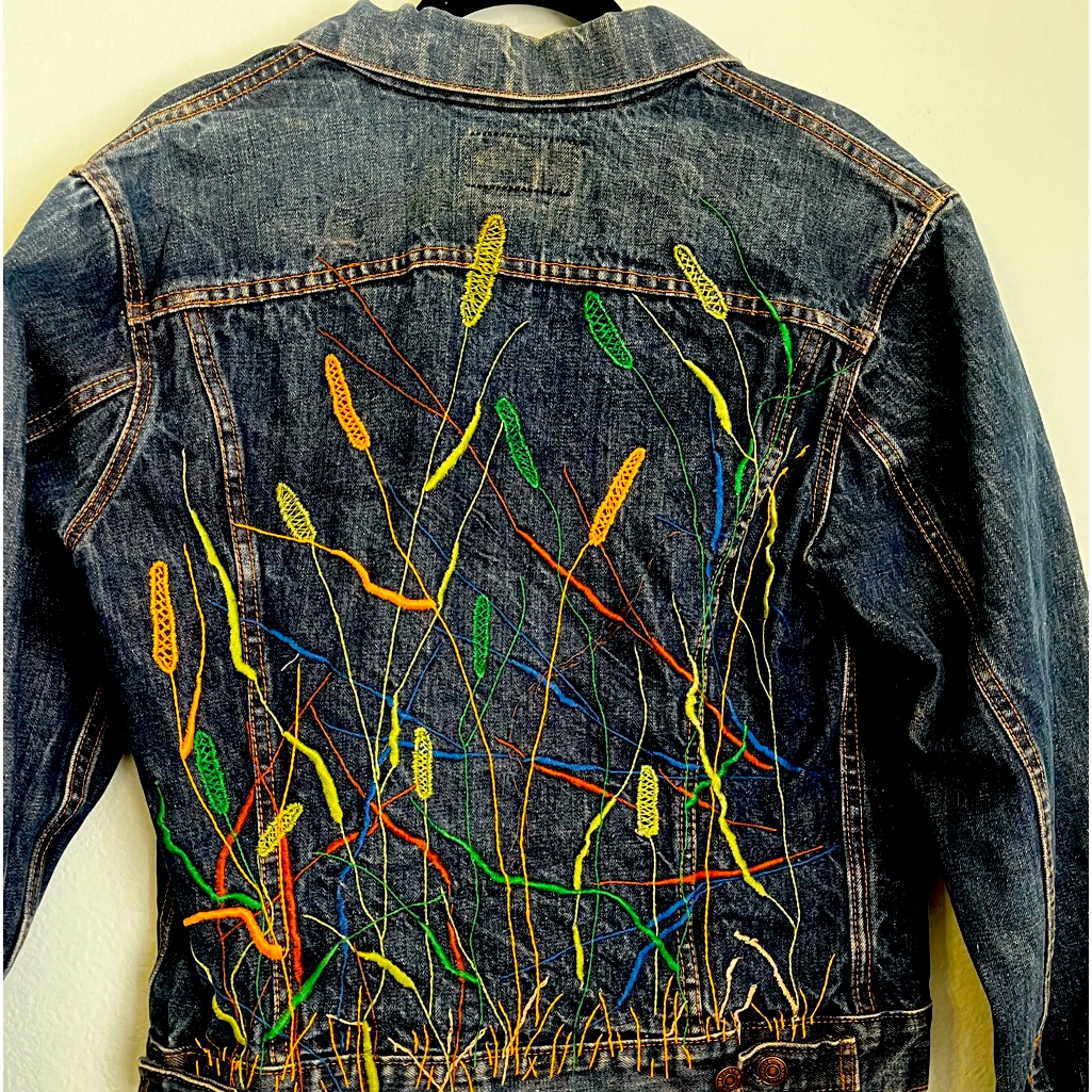 One Of A Kind Leviâs Denim Jacket Hand Stitched Embroidery One Of A Kind Leviâs Denim Jacket Hand Stitched Embroidery